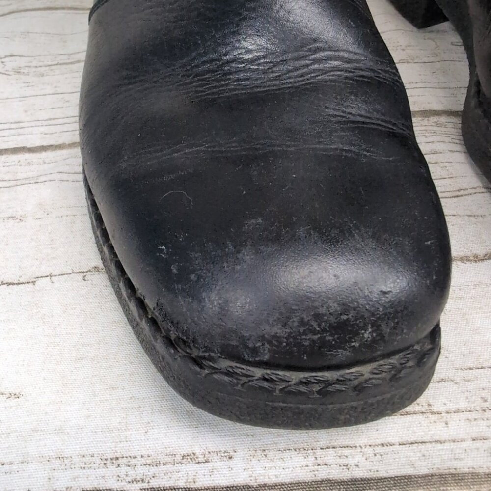 Inouk Lined Black Leather Zipper Closure Boots Women Size 7 - Picture 4 of 10